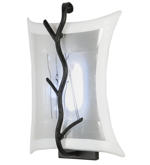 10" Wide Twigs LED Fused Glass Wall Sconce