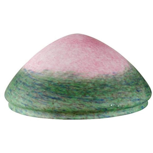 14.5"W Pink/Green Pate-De-Verre Triangle Shade