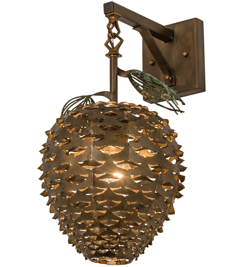 11"W Stoneycreek Pinecone Hanging Wall Sconce