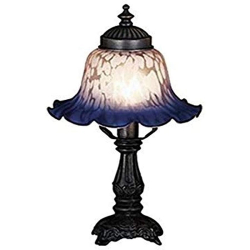 12.5"H Bell Pink & Blue Mini Lamp