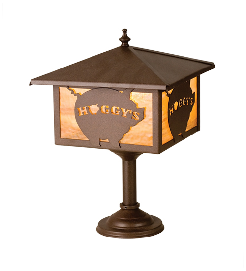 10" Square Personalized Hoggy's Bar Top Lamp