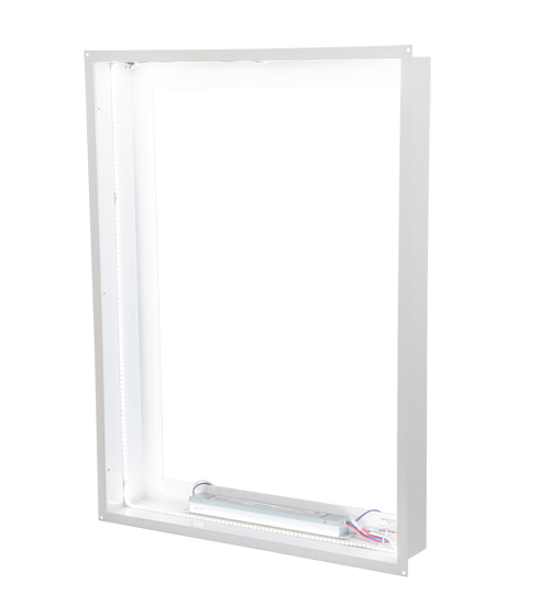 23" Wide X 31" High White LED Backlit Window Box