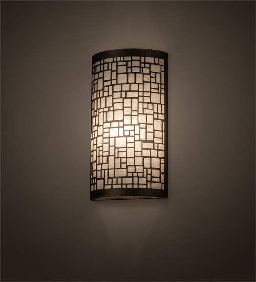 10" Wide Cilindro Deco Wall Sconce