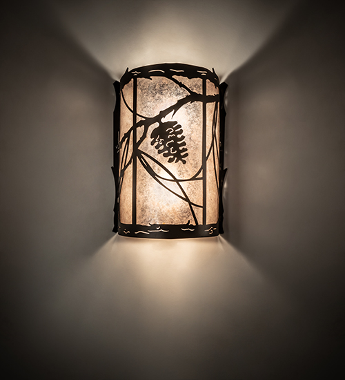 10" Wide Whispering Pines Wall Sconce