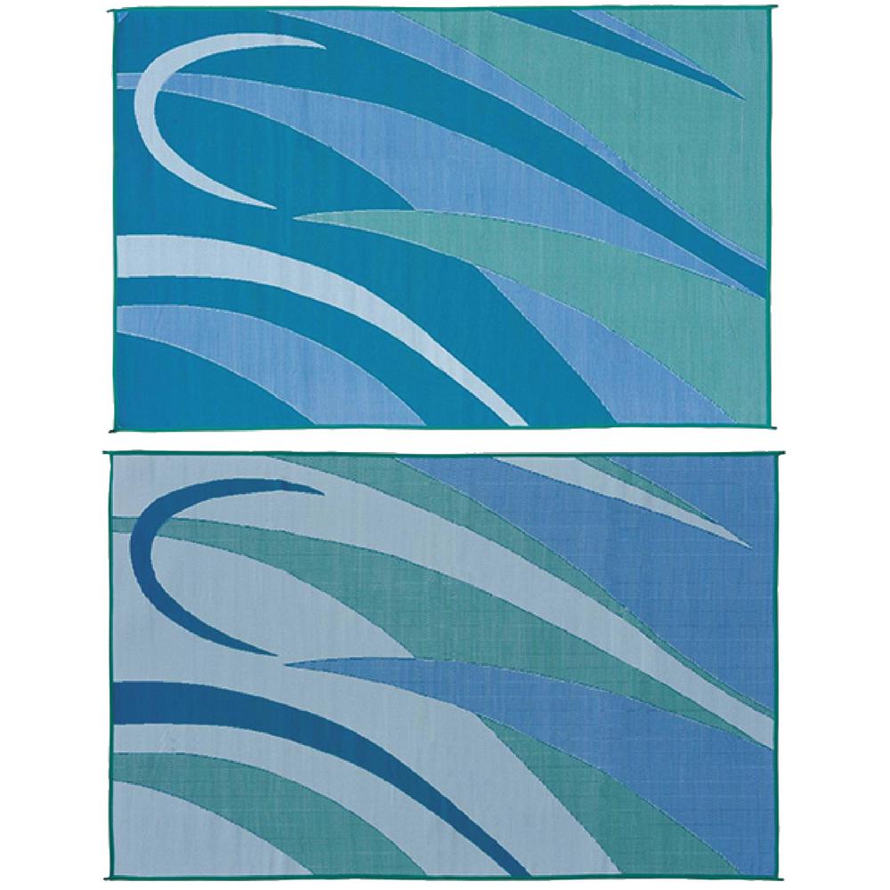 Graphic Mat 8' X 20' Blue/Green With Carry Bag