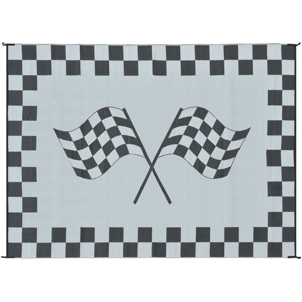 Racing Mat 9' X 12' Black/White With Carry Bag