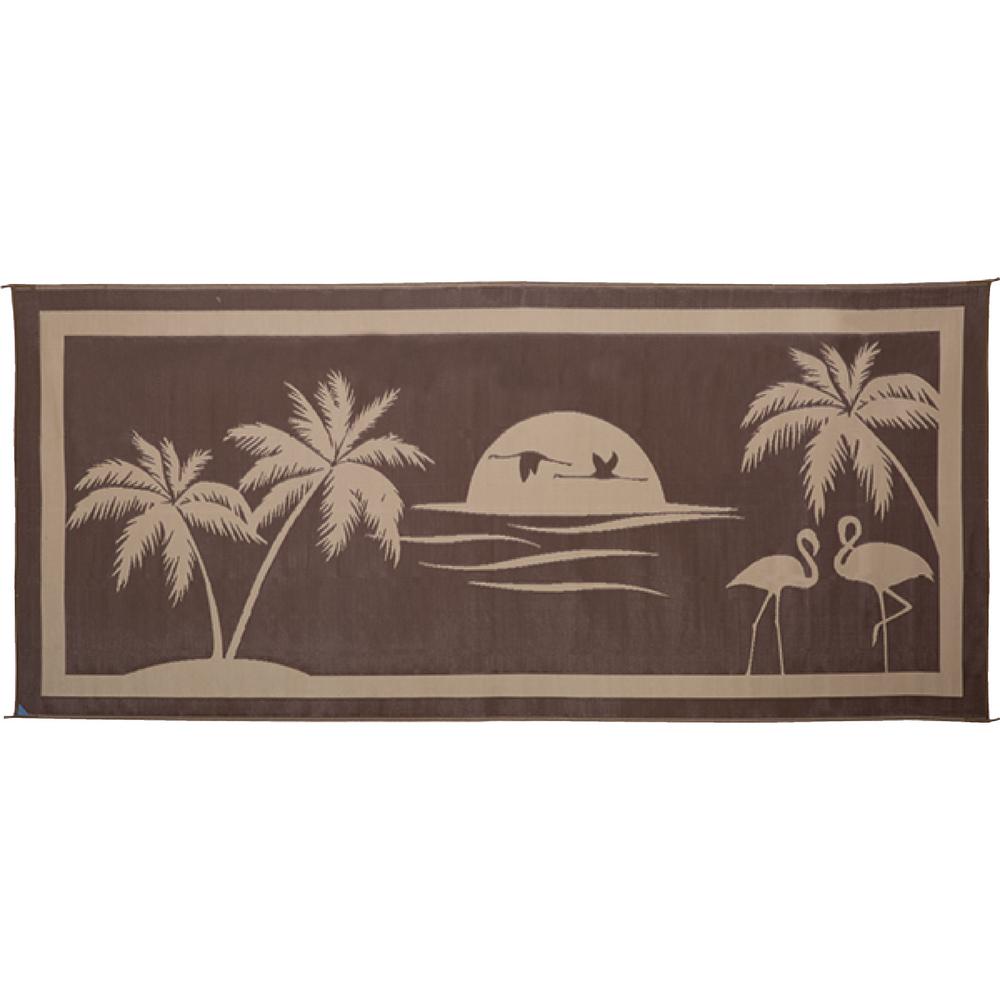 Tropical Oasis Mat, Brown/Beige, 8' X 18' With Carrying Bag