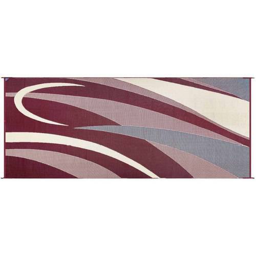 GRAPHIC MAT 8' X 20' BURGUNDY/BLACK WITH CARRY BAG