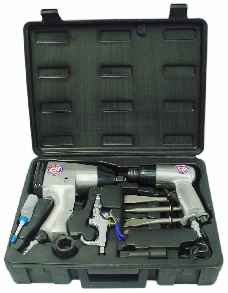 Campbell Hausfeld - 1/2" Air Impact Gun & Air Chisel Set With Rugged Carry Case
