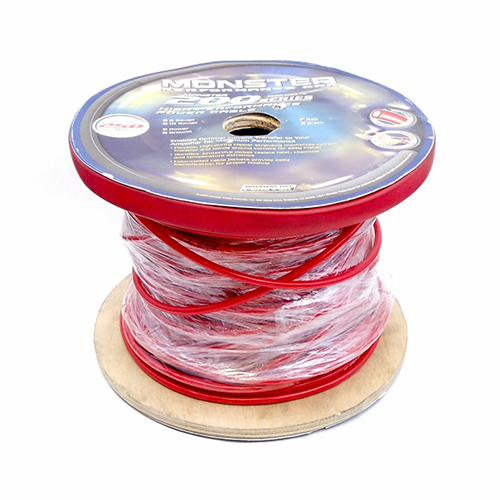 Monster 200 Series 250 Feet Of Red 10 Gauge Flexible Power Cable With Duraflex Coated Jacket