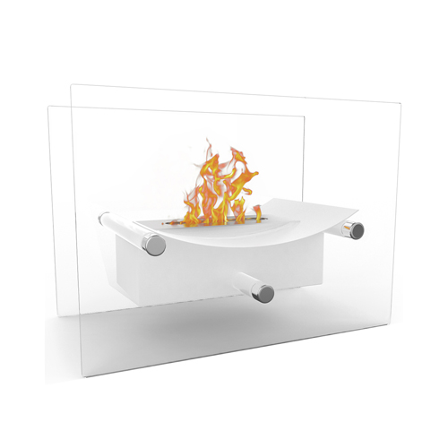 Cavo Table Top Ventless Bio Ethanol Fireplace in White