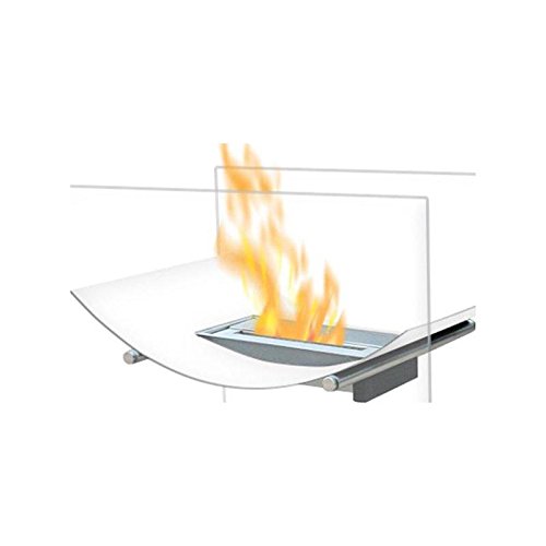 Sienna Free Standing Indoor Outdoor Bio Ethanol Fireplace White