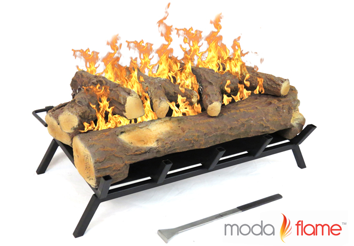 24" Convert to Ethanol Gas Log Fireplace Burner Insert