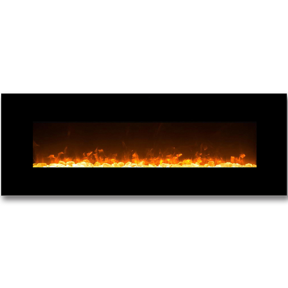 Empire 72 Inch Crystal Linear Wall Mounted Electric Fireplace