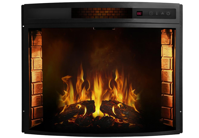 Elwood 26" Curved Electric Fireplace Insert