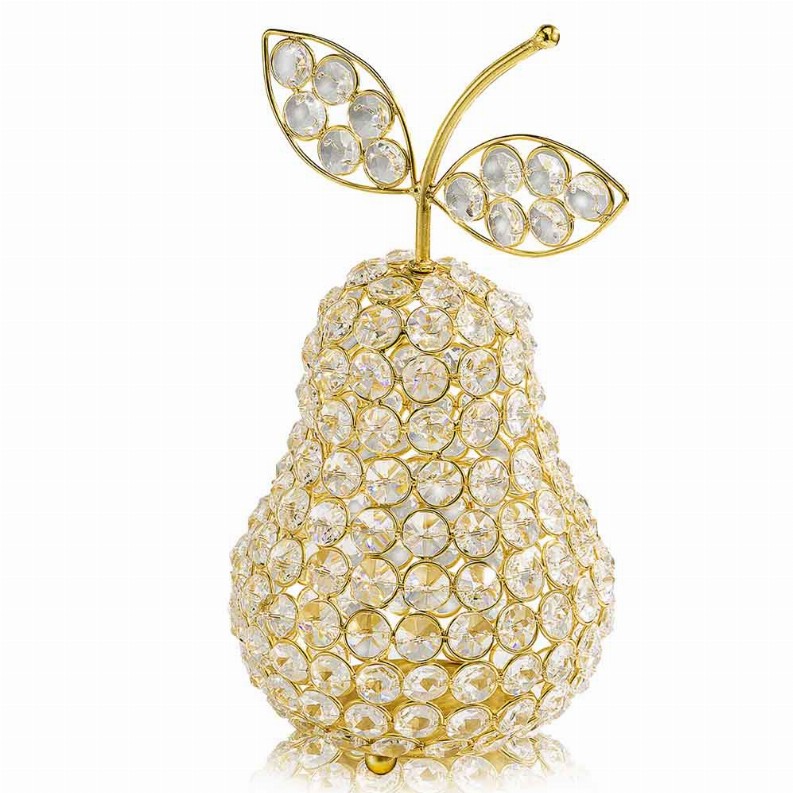 Manzana Cristal ornament - Gold Pear Gold