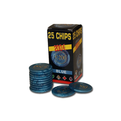 25 Pack of Modiano Composite Chips 4 gram - €200