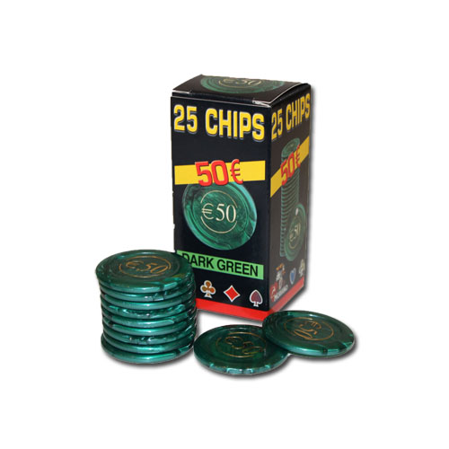25 Pack of Modiano Composite Chips 4 gram - €50