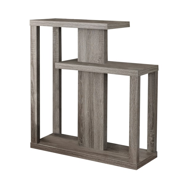 ACCENT CONSOLE TABLE - 32"L / DARK TAUPE WITH SHELVING