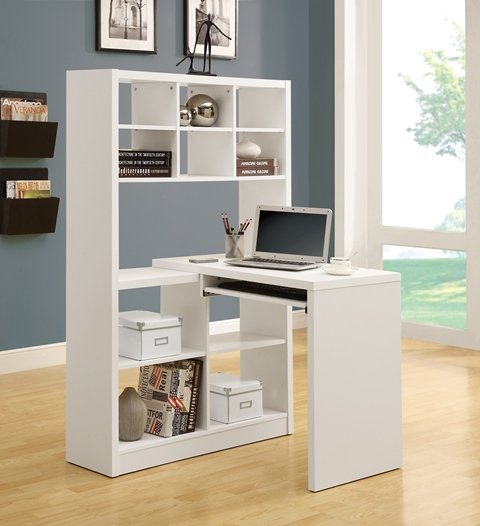 Computer Desk -  Left Or Right Facing Corner With Bookcase