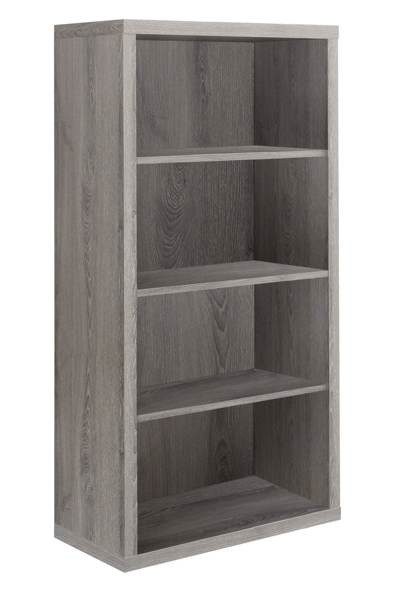 BOOKCASE - 48"H / DARK TAUPE WITH ADJUSTABLE SHELVES
