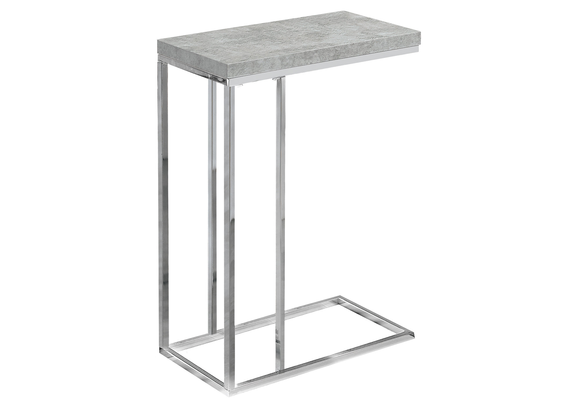 Accent Table - Grey Cement With Chrome Metal