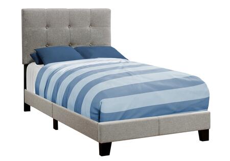 BED - TWIN SIZE / GREY LINEN