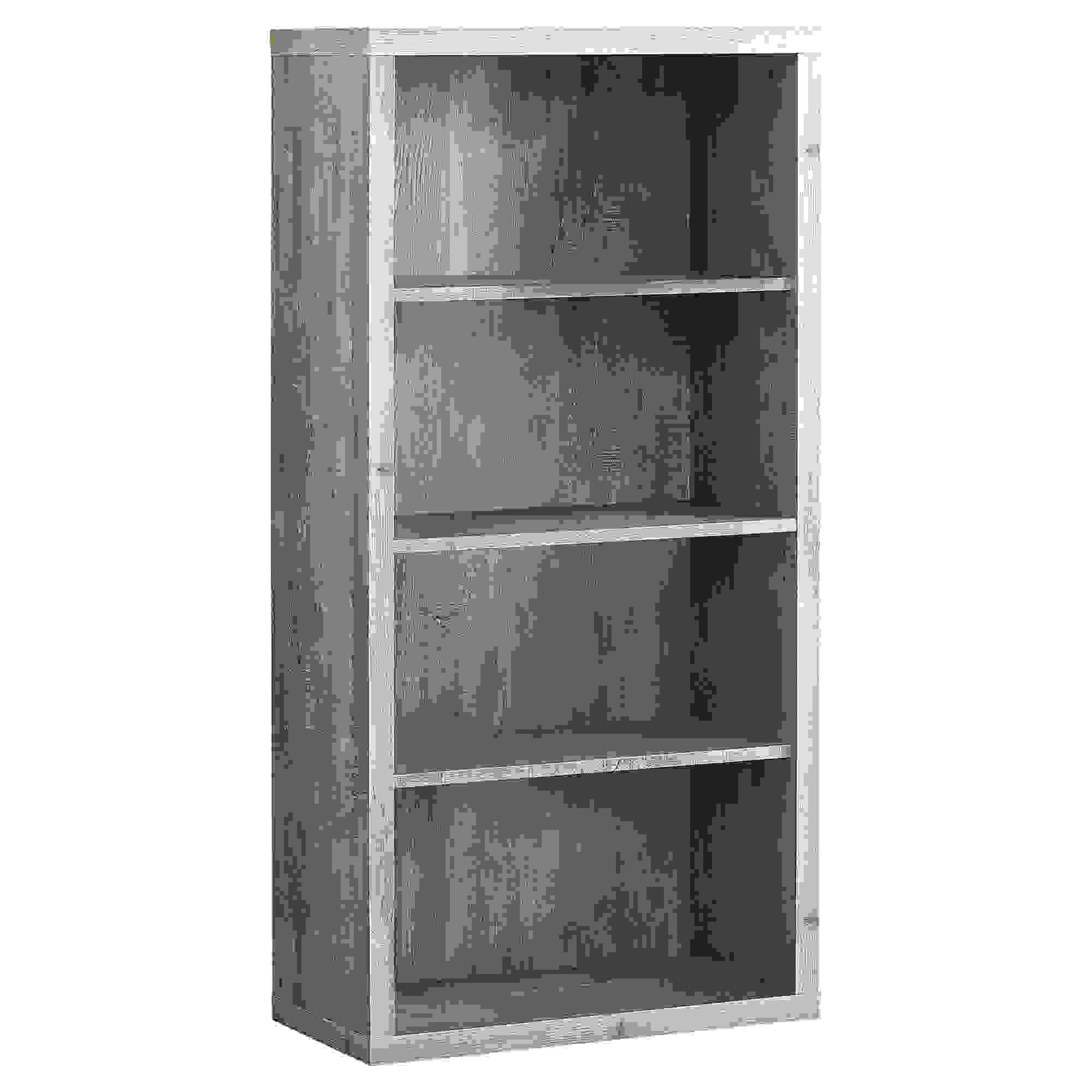 BOOKCASE - 48"H / TAUPE RECLAIMED WOOD-LOOK/ ADJ. SHELVES