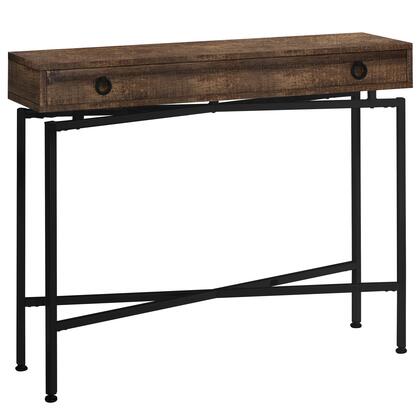 ACCENT TABLE - 42"L / BROWN RECLAIMED WOOD/ BLACK CONSOLE