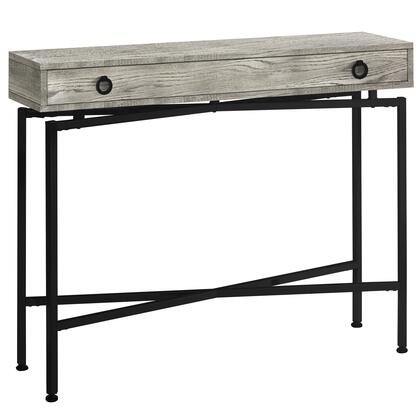 ACCENT TABLE - 42"L / GREY RECLAIMED WOOD / BLACK CONSOLE