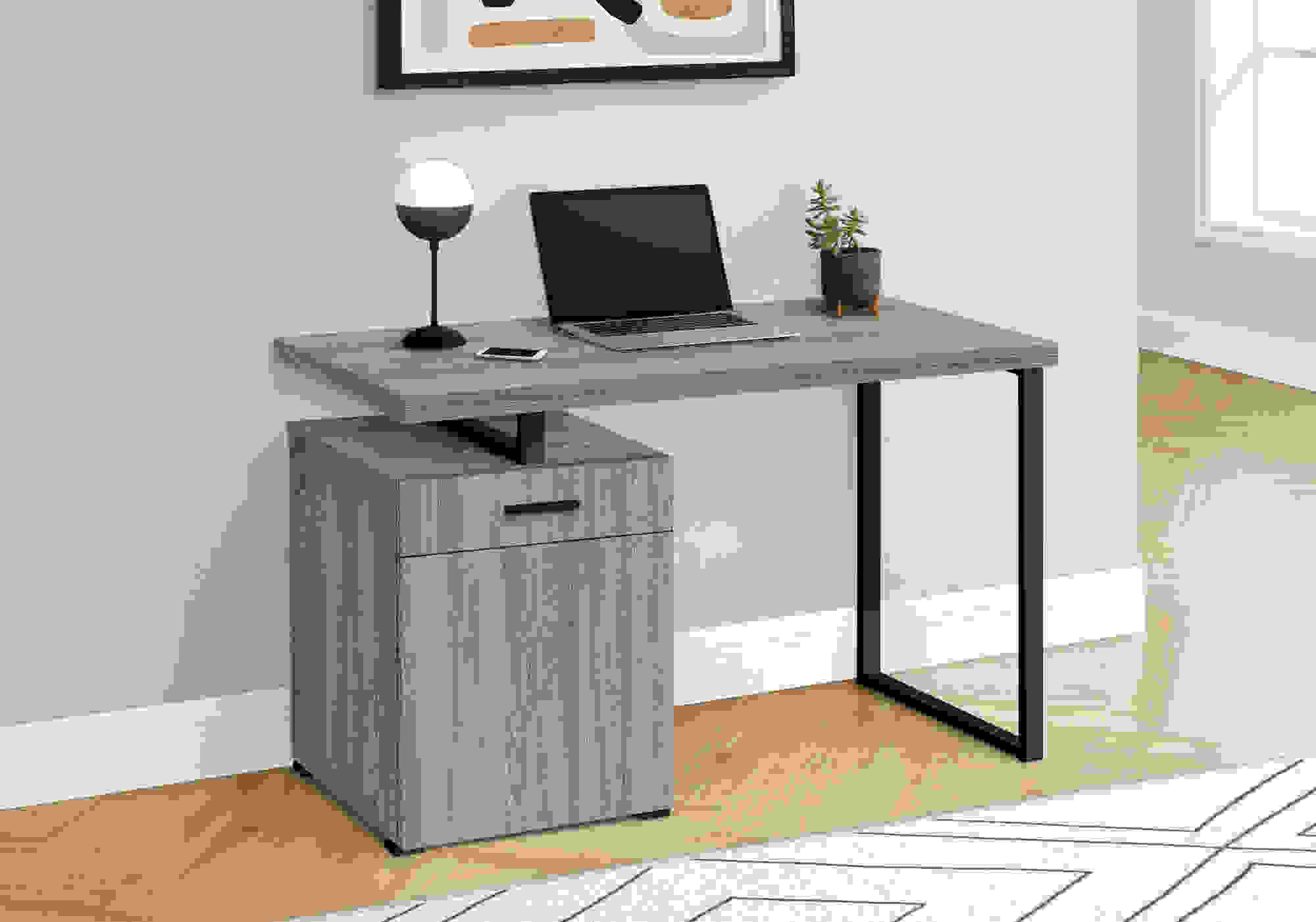 COMPUTER DESK - 48"L / DARK TAUPE LEFT OR RIGHT FACING
