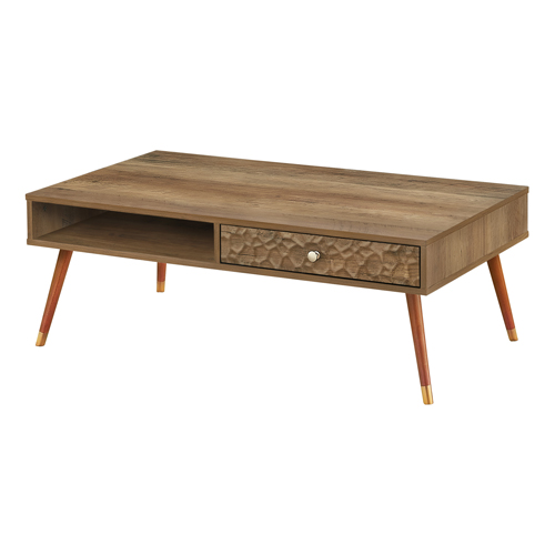 COFFEE TABLE - WALNUT MID-CENTURY WITH A DRAWER