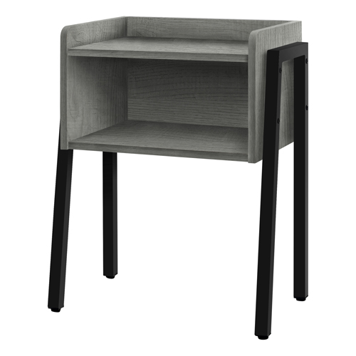 ACCENT TABLE - 23"H / GREY / BLACK METAL