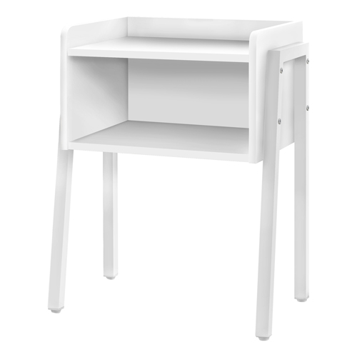 ACCENT TABLE - 23"H / WHITE / WHITE METAL