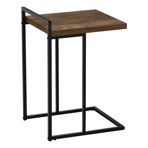 ACCENT TABLE - 25"H / BROWN RECLAIMED WOOD / BLACK METAL