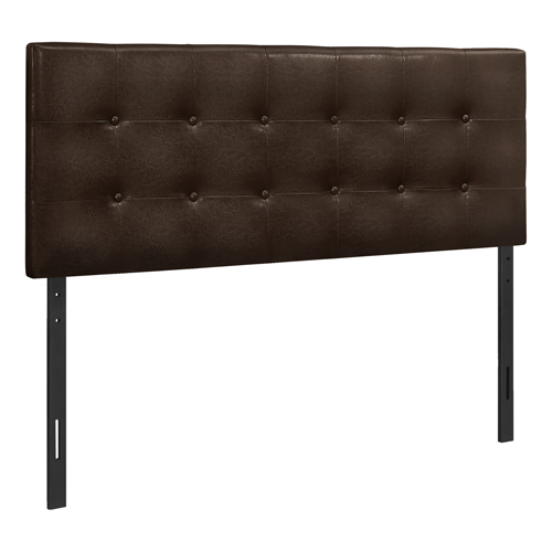 Bed - Full Size In Brown Leather-Look Headboard Only