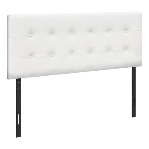 Bed - Full Size In White Leather-Look Headboard Only