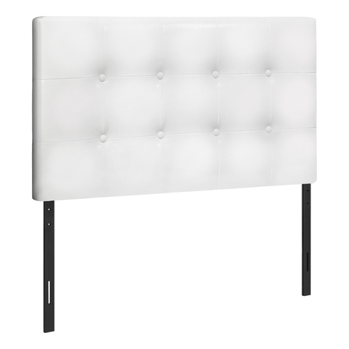 Bed - Twin Size In White Leather-Look Headboard Only