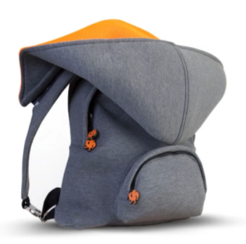 Grey Basic - Sport Lux - Hooded Backpack - Water-repellent
