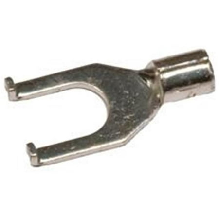 Non-Insulated Flange Fork/Spade Terminals - 12-10 Wire, #8 Stud