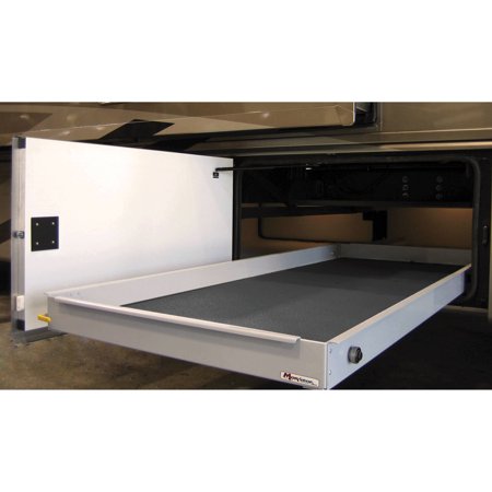 FULLY ASSEMBLED 60% EXTENSION 26INX90IN CARGO TRAY W/ CARPET