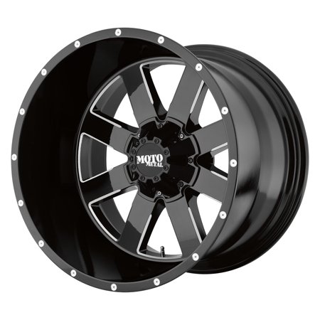 MOTO METAL 20x12 962 MO962 GLOSS BLACK WITH MILLED ACCENTS 6X5.5 bp 4.77 b/s -44