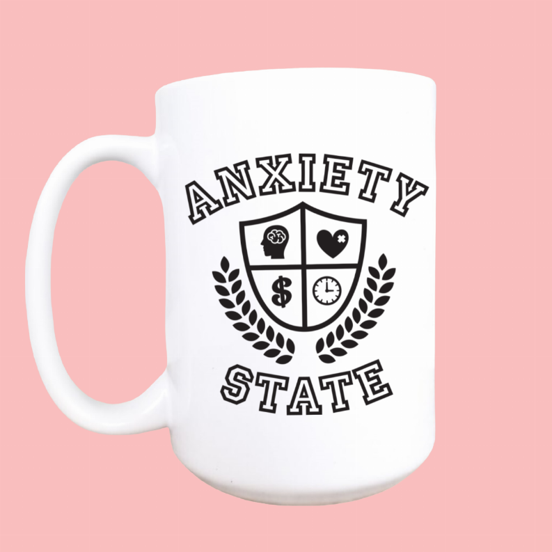 Anxiety state ceramic coffee mug