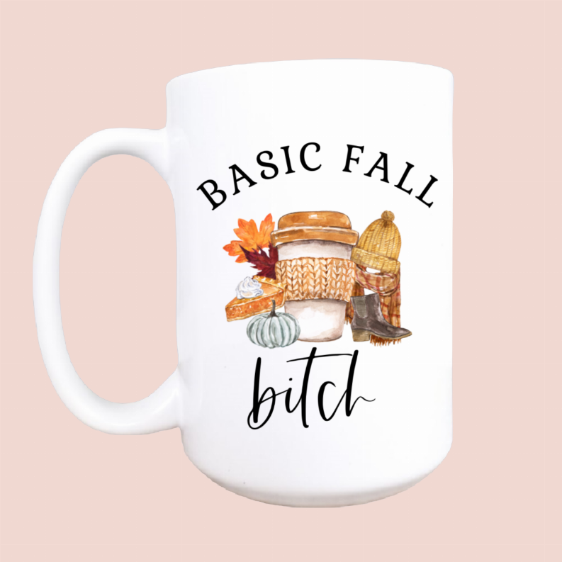Basic fall bitch ceramic coffee mug