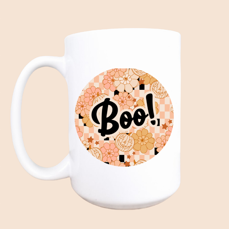 Boho boo ceramic coffee mug