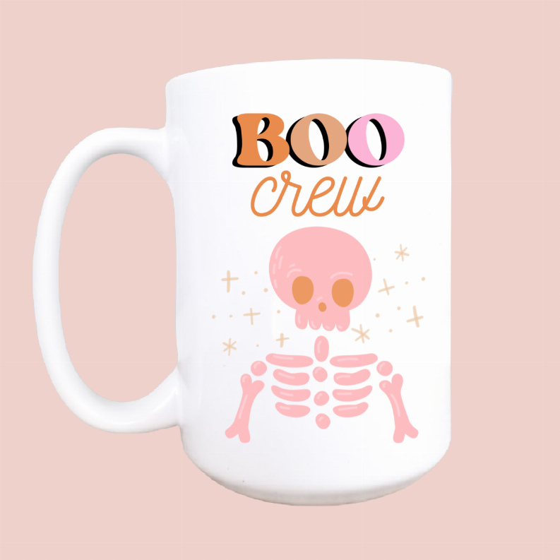 Boo crew ceramic coffee mug