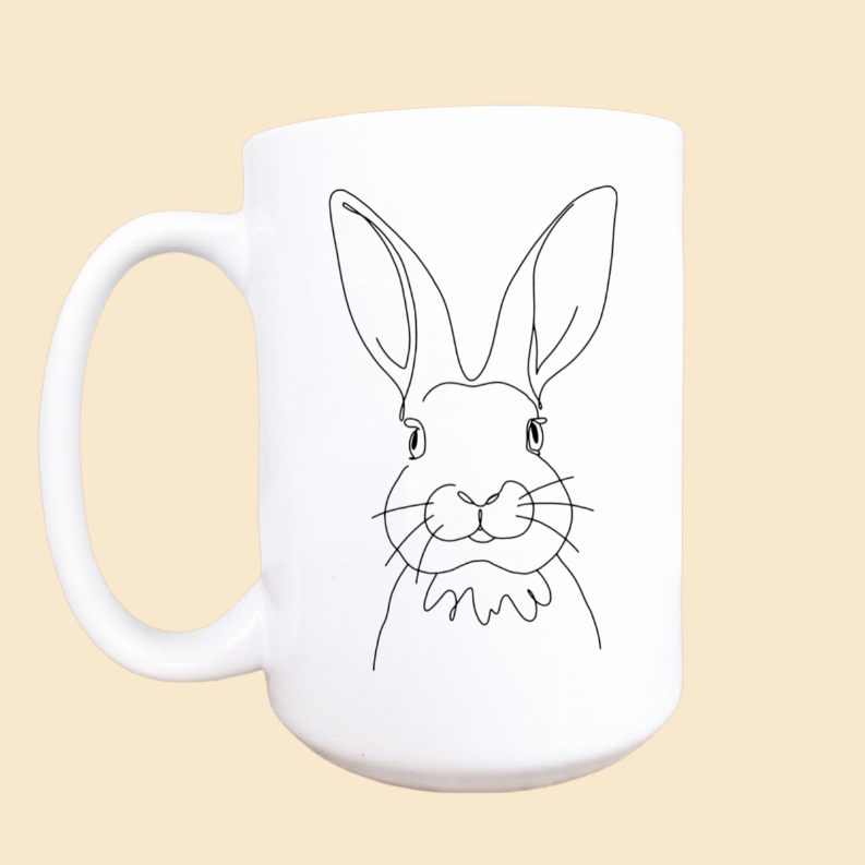 Bunny ceramic Easter coffee mug