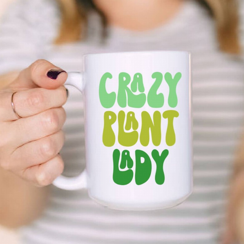 Crazy plant lady ceramic coffee mug