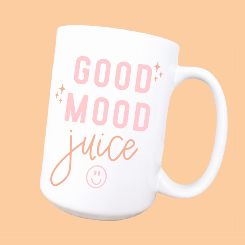 Good mood juice ceramic coffee mug