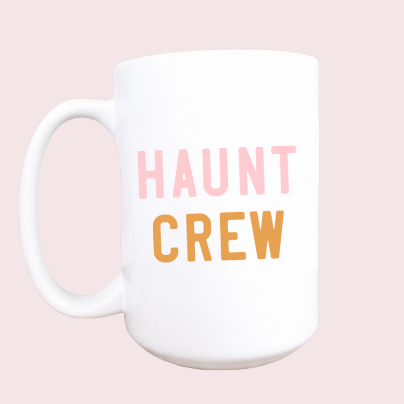 Haunt crew ceramic coffee mug